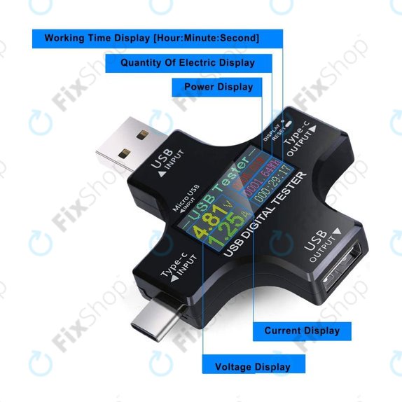 Eversame 2in1 - USB Tester a Multimetr (USB-C a USB 3.0)