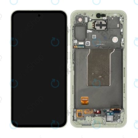 Samsung Galaxy A55 A556B - LCD Displej + Dotykové Sklo + Rám (Awesome Lemon) - GH82-34305D Genuine Service Pack