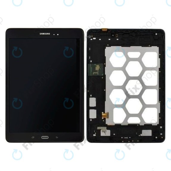 Samsung Galaxy Tab A 9.7 T550 - LCD Displej + Dotykové Sklo + Rám (Black) - GH97-17400D Genuine Service Pack