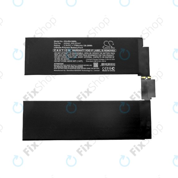 Apple iPad Pro 11.0 (1st Gen 2018) - Baterie A2042, 020-02507 7700mAh HQ