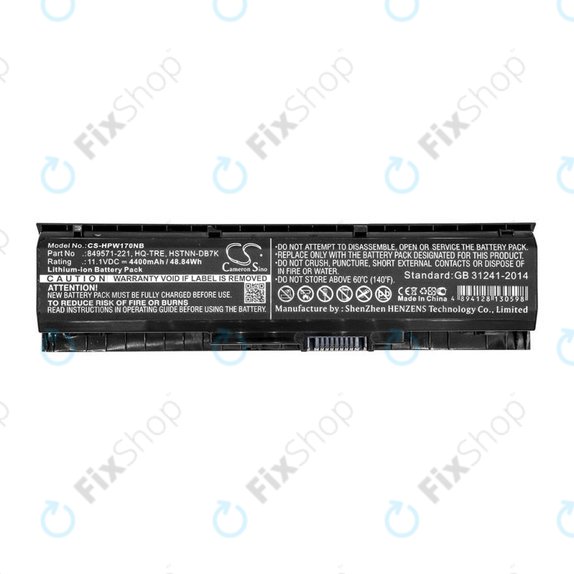 Baterie pro HP 17, Omen 17, Pavilion 17, 4400mAh, Li-Ion, 11.1V, 849571-221, HQ