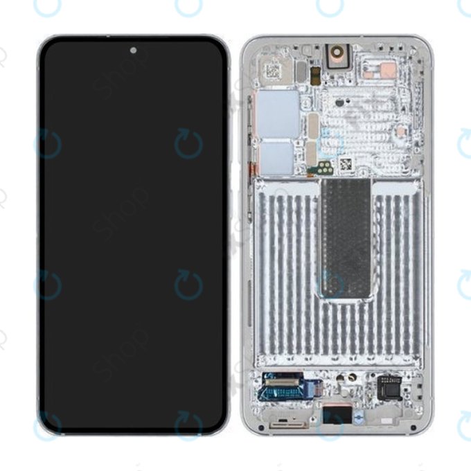 Samsung Galaxy S23 S911B - LCD Displej + Dotykové Sklo + Rám (Lime) - GH82-30481F, GH82-30480F Genuine Service Pack