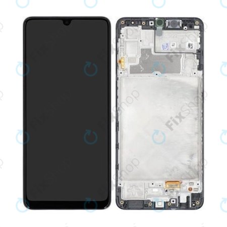 Samsung Galaxy M22 M225F - LCD Displej + Dotykové Sklo + Rám (Black) - GH82-26153A, GH82-26866A Genuine Service Pack