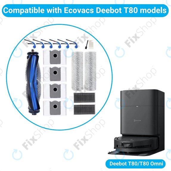 Ecovacs T80 Omni, T80 - Kompletní set