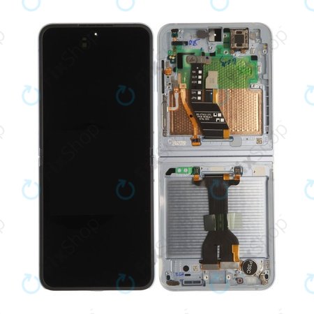 Samsung Galaxy Z Flip 6 F741B - LCD Displej + Dotykové Sklo + Rám (Light Blue) - GH82-35014C Genuine Service Pack