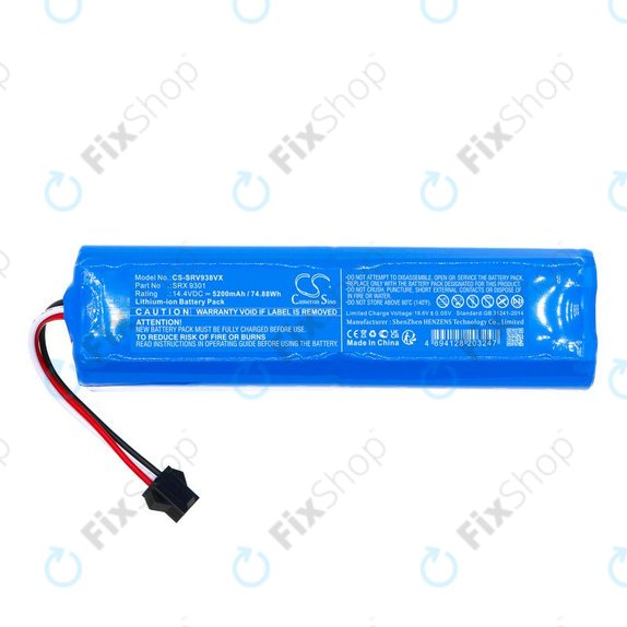 Baterie pro Sencor SRV 9350WH, 5200mAh, Li-Ion, 14.4V, SRX 9301, HQ