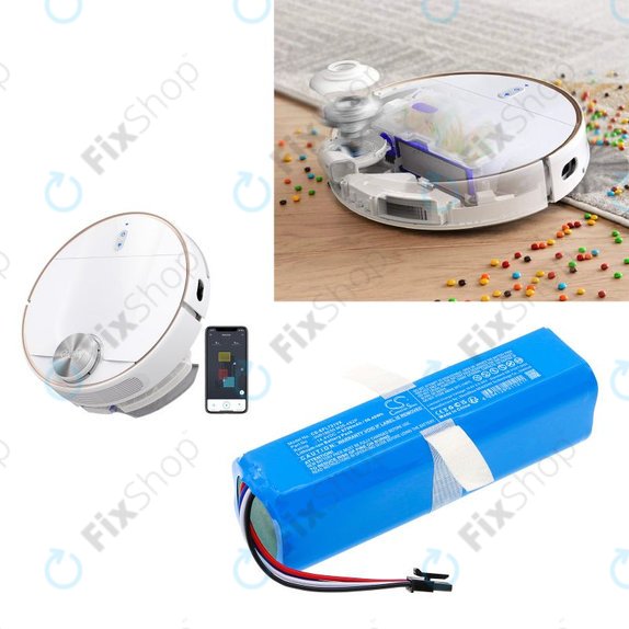 Baterie pro 360 S6 Pro, S9, X90, X95, Eufy Robovac L70 Hybrid, 6700mAh, Li-Ion, 14.4V, INR18650M26-4S2P, HQ