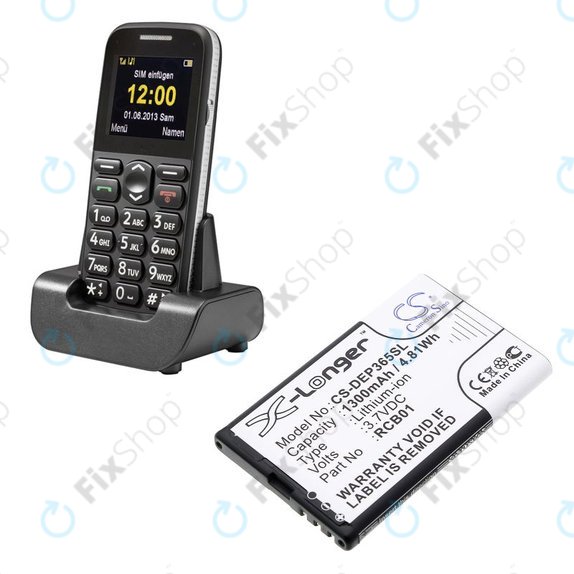 Baterie pro Doro Primo 365, 1300mAh, Li-Ion, 3.7V, RCB01, HQ