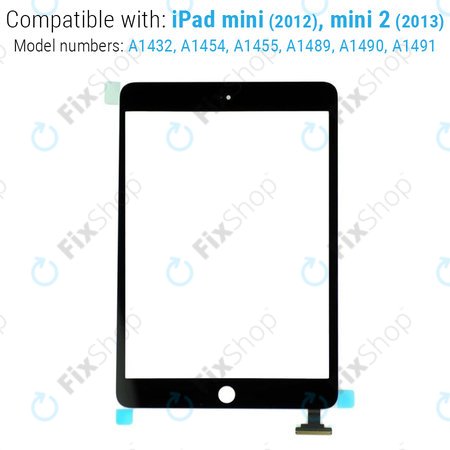 Apple iPad Mini, Mini 2 - Dotykové Sklo + IC Konektor (Black)
