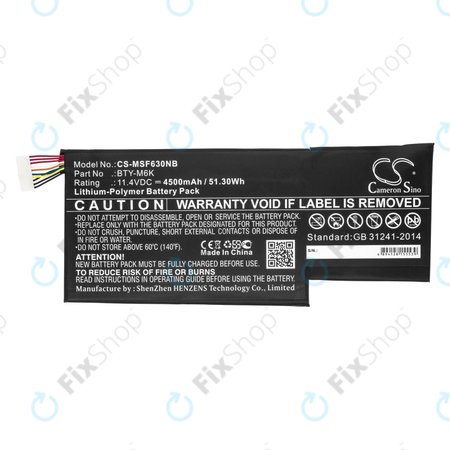 Baterie pro MSI GF63, MSI GF75, MSI GS63, 4500mAh, Li-Pol, 11.4V, BTY-M6K, HQ