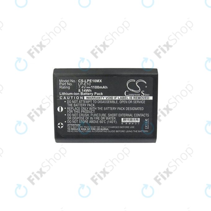 Canon EOS 1100D, 1200D, Kiss X50, Rebel T3, T5 - Baterie LP-E10 Li-Ion 1100mAh HQ