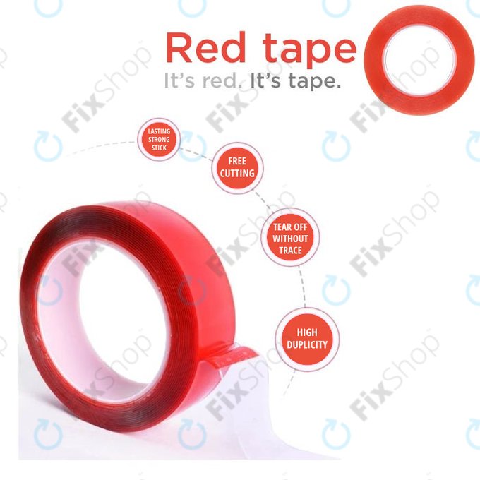 Magic RED Tape - Oboustranná Lepící Páska - 3mm x 25m (Transparentní)