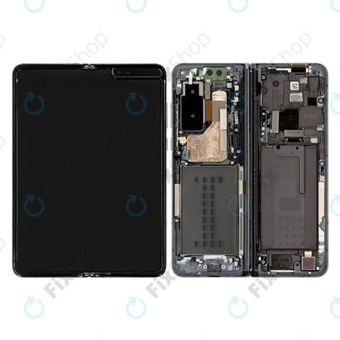 Samsung Galaxy Fold F900U - LCD Displej + Dotykové Sklo (Black) - GH82-20132E Genuine Service Pack