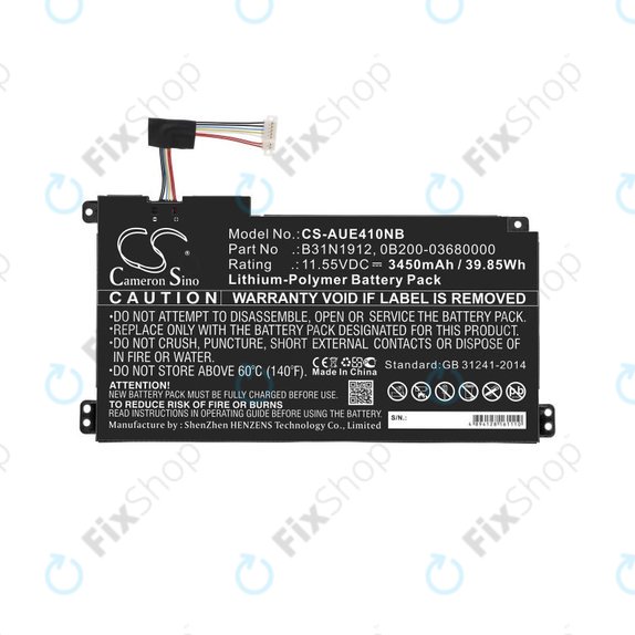 Baterie pro Asus VivoBook 14 E410ma, F414ma, L410ma, 3450mAh, Li-Pol, 11.55V, B31N1912, HQ