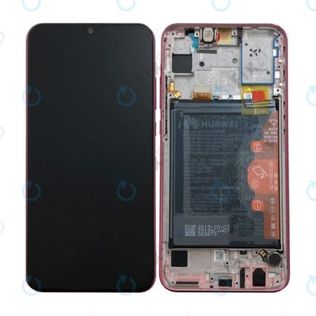 Huawei Honor 20 Lite - LCD Displej + Dotykové Sklo + Rám + Baterie (Phantom Red) - 02352QMU Genuine Service Pack
