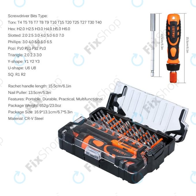 Jakemy JM-6124 - Sada Servisního Nářadí pro Servis Elektroniky 48v1