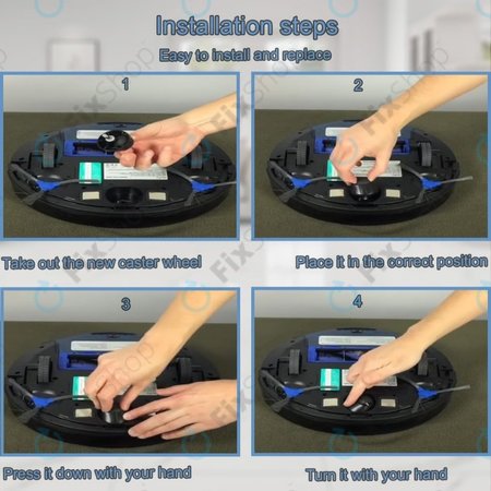 Eufy Robovac-series - Přední Kolečko (Černý)