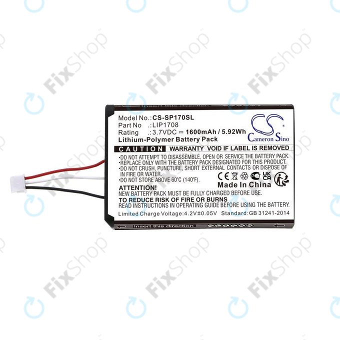 Baterie pro Sony PS5 DualSense, 1600mAh, Li-Pol, 3.7V, LIP1708, HQ