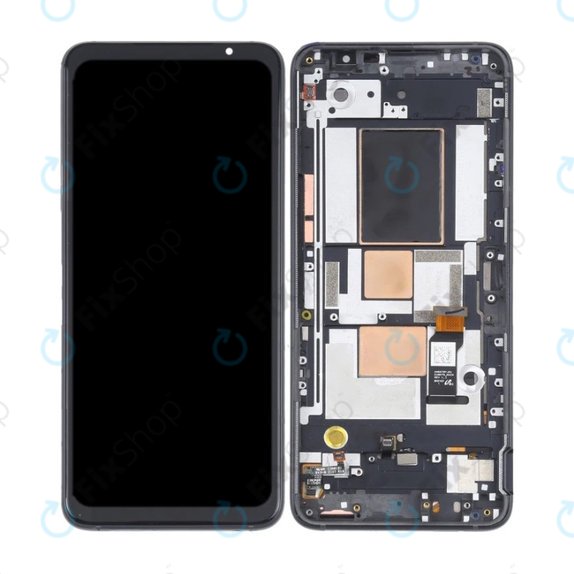 Asus ROG Phone 5 ZS673KS - LCD Displej + Dotykové Sklo + Rám (Phantom Black) OLED