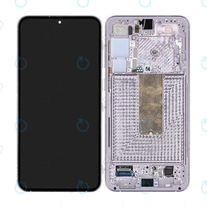 Samsung Galaxy S23 Plus S916B - LCD Displej + Dotykové Sklo + Rám (Lavender) - GH82-30478D, GH82-30476D, GH82-30477D Genuine Service Pack