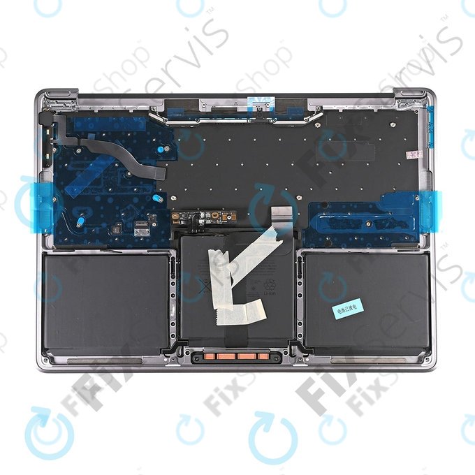 Apple MacBook Pro 13" A1708 (Late 2016 - Mid 2017) - Horní Rám Klávesnice + Klávesnice US + Mikrofon + Trackpad + Reproduktory (Silver)