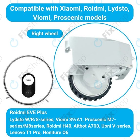 Roidmi EVE Plus - Kolo s Motorem (Levé) (Bílé)