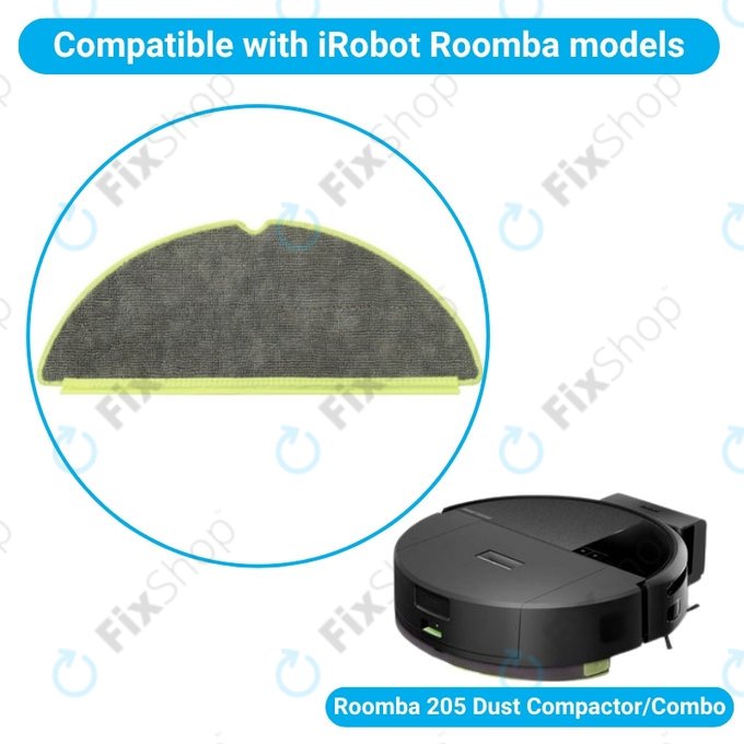 Mopovací útěrka, 2 ks pro iRobot Roomba 205 Dust Compactor, Dust Compactor Combo