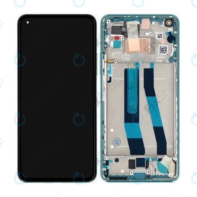 Xiaomi Mi 11 Lite 5G - LCD Displej + Dotykové Sklo + Rám (Mint Green) - 56000H00K900, 56000300K900 Genuine Service Pack