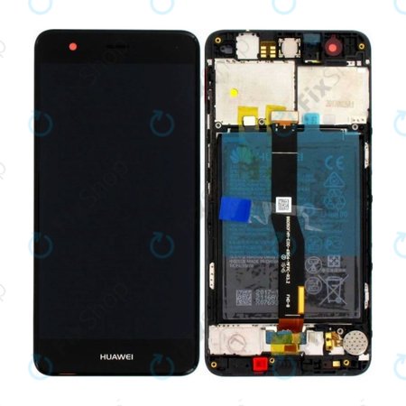 Huawei Nova - LCD Displej + Dotykové Sklo + Rám + Baterie (Black) - 02351CKD, 02350YRH Genuine Service Pack