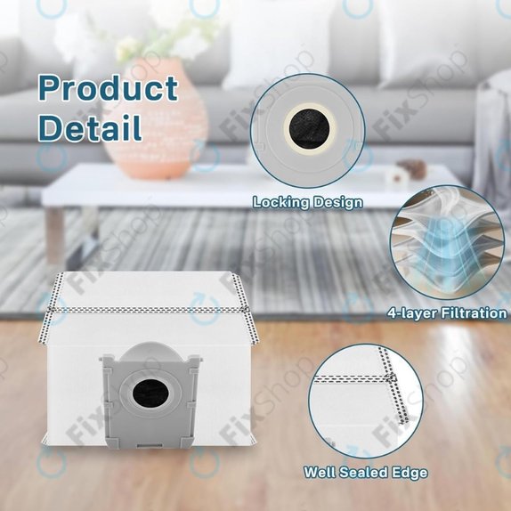 Sáček do vysavače, 4 ks pro Ecovacs Deebot T30c, T50-series, T80-series, X8-series, X9 Pro-series