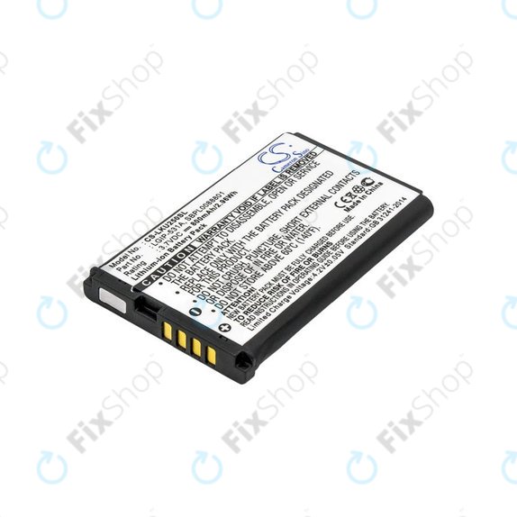 Baterie pro LG T500, 800mAh, Li-Ion, 3.7V, LGIP-531A, HQ