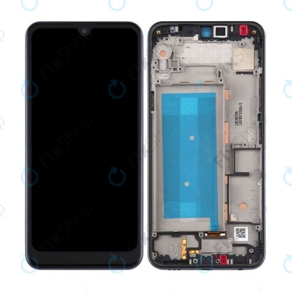 LG Q60 X525 - LCD Displej + Dotykové Sklo + Rám (Blue) Single Sim TFT