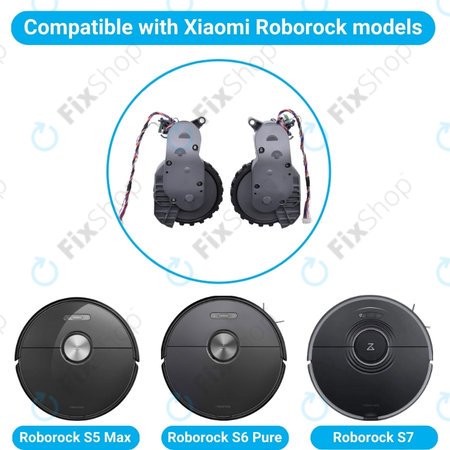 Xiaomi Roborock S5 Max, S6 Pure, S7 - Levé a Pravé Kolečko s Motorem (Šedé)