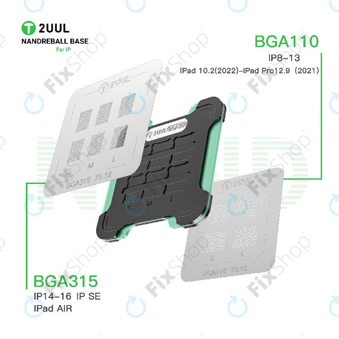 Magnetická základna pro reballing NAND, oboustranná, 2UUL BH16
