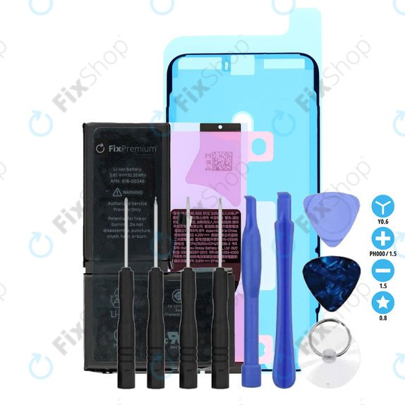 Apple iPhone X - Baterie 2716mAh FixPremium + Lepka pod Baterii + Lepka pod LCD + Set Nářadí - Multipack