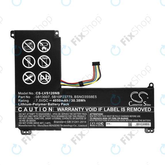 Baterie pro Lenovo IdeaPad 120S, 4050mAh, Li-Pol, 7.5V, 0813007, HQ