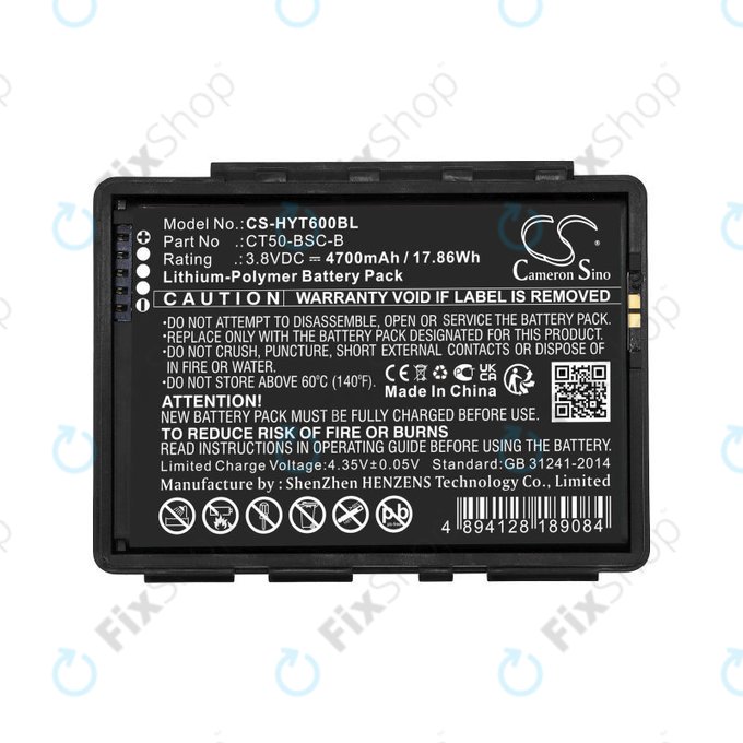 Baterie pro Honeywell CT50, Dolphin CT60, 4700mAh, Li-Pol, 3.8V, CT50-BSC-B, HQ
