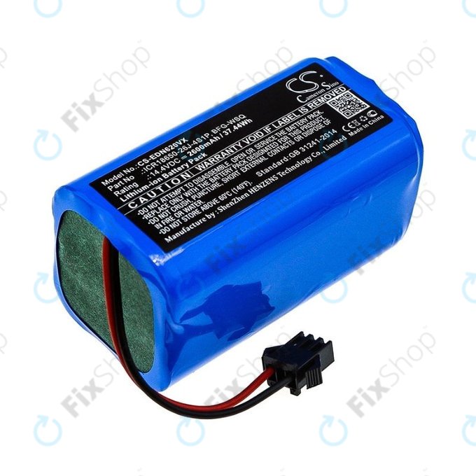 Ecovacs Deebot N79, N79S, Eufy RoboVac-series, Proscenic 850-series - Baterie BFG-WSQ, ICR18650-26J-4S1P, UR18650ZY-4S1P-AAM Li-Ion 14.4V 2600mAh HQ
