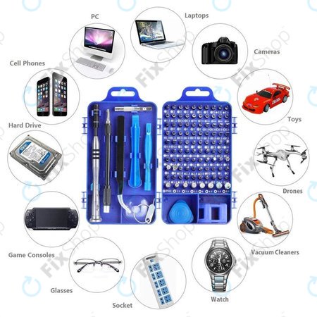 Kingsdun - Profesionální Sada Nářadípro Servis Telefonů, PC a Elektroniky 115v1