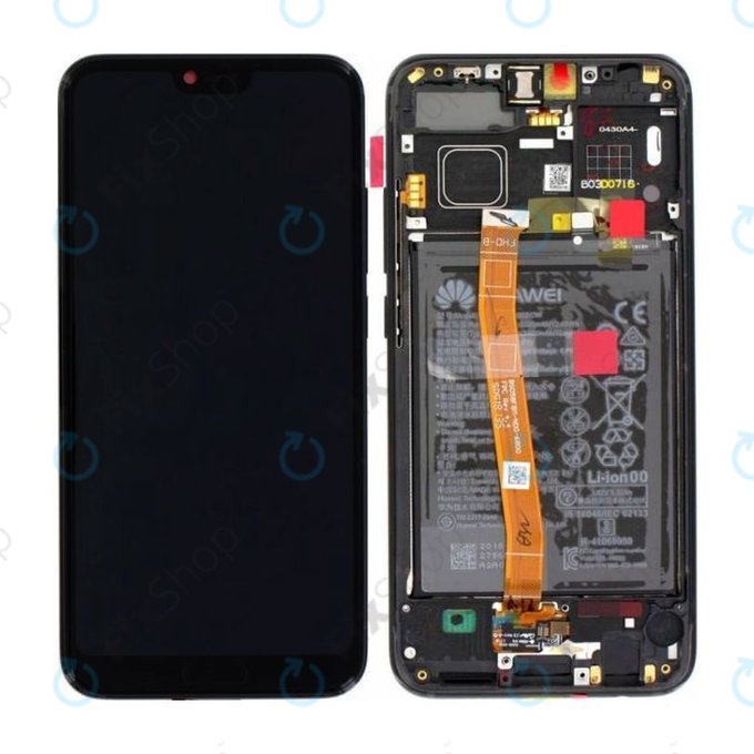 Huawei Honor 10 - LCD Displej + Dotykové Sklo + Rám + Baterie (Midnight Black) - 02351XBM Genuine Service Pack