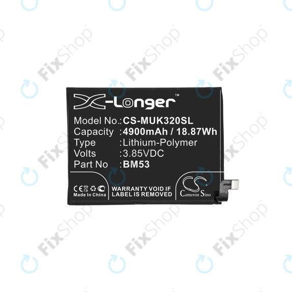 Xiaomi Mi 10T 5G, Mi 10T Pro 5G - Baterie BM53 4900mAh HQ