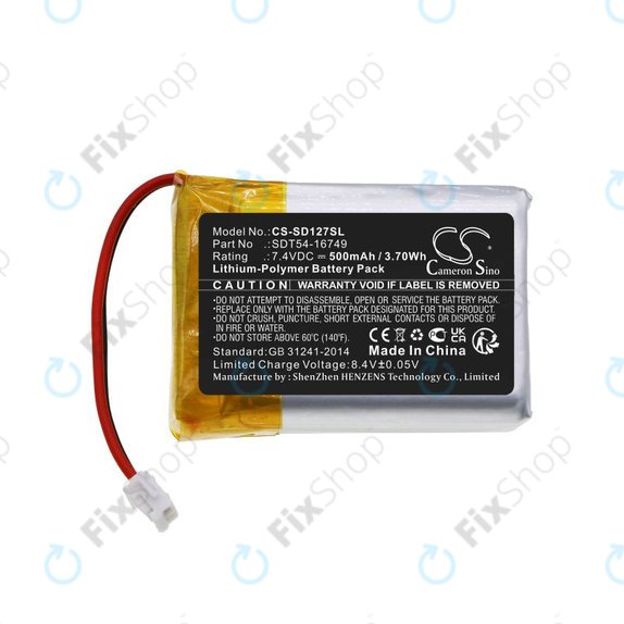 Baterie pro Sportdog Sd-1275/875, 500mAh, Li-Pol, 7.4V, SDT54-16749, HQ