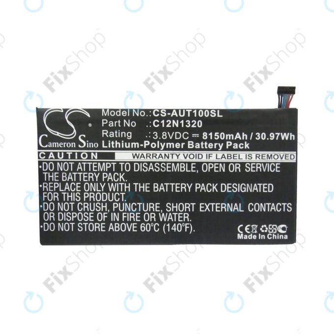 Baterie pro Asus Transformer Book T100, 8150mAh, Li-Pol, 3.8V, C12N1320, HQ