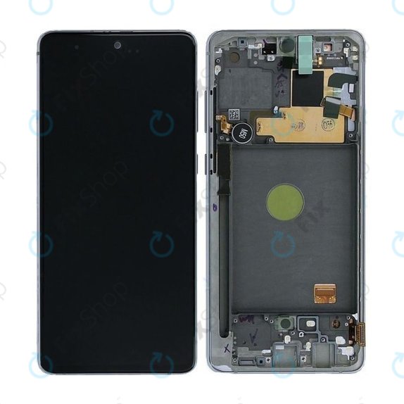 Samsung Galaxy Note 10 Lite N770F - LCD Displej + Dotykové Sklo + Rám (Aura Glow) - GH82-22055B, GH82-22193B, GH82-22194B, GH82-22192B Genuine Service Pack