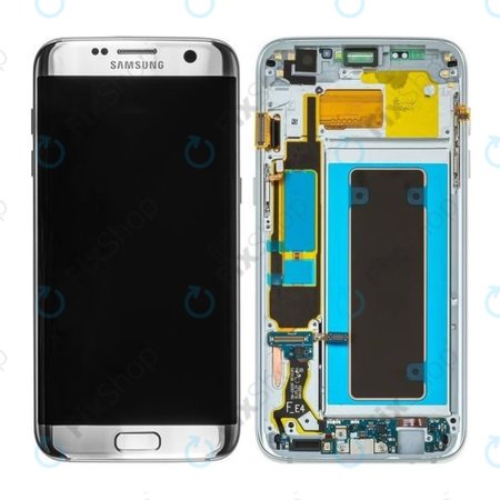 Samsung Galaxy S7 Edge G935F - LCD Displej + Dotykové Sklo + Rám (Silver) - GH97-18533B, GH97-18594B, GH97-18767B Genuine Service Pack