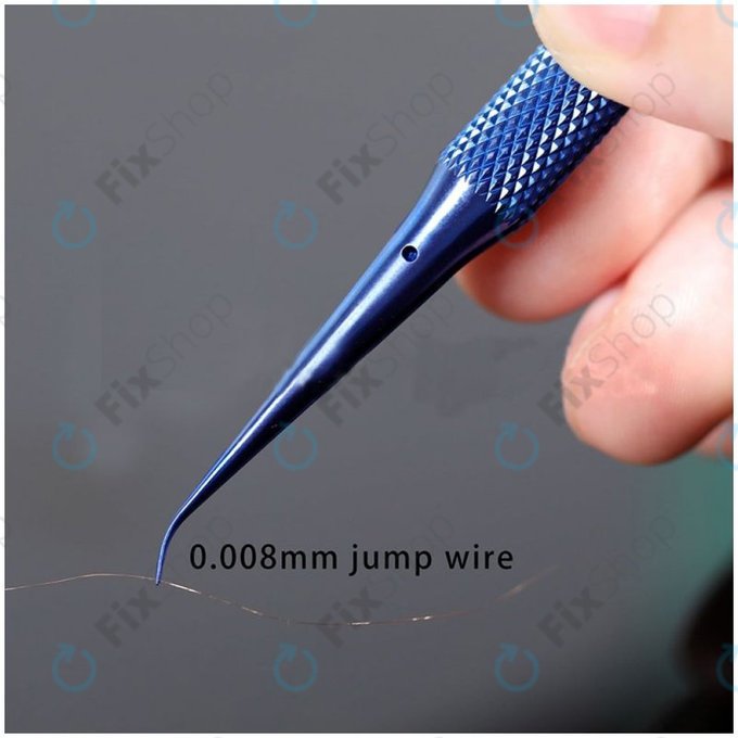 2UUL BlueT Curved Head - Titanová Pinzeta se Zakřivenou Hlavou (Hrot 0.1mm)