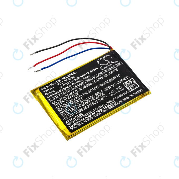 Baterie pro JBL Clip 2, 800mAh, Li-Pol, 3.7V, GSP383555, HQ
