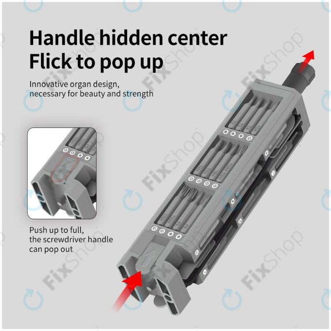 Kingsdun - Precízna Sada se Šroubovákem a Bity 44v1