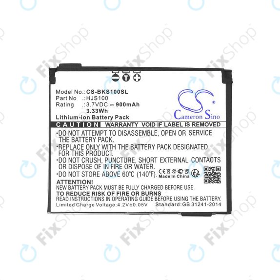 Baterie pro Becker HJS 100, HJS100, Li-Ion, 3.7V, 900mAh, HQ