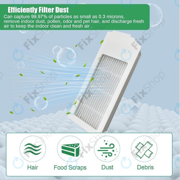 HEPA filtr, 2 ks pro Ecovacs Deebot N20, N20 Plus, N20 Pro Plus